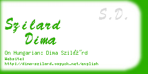 szilard dima business card